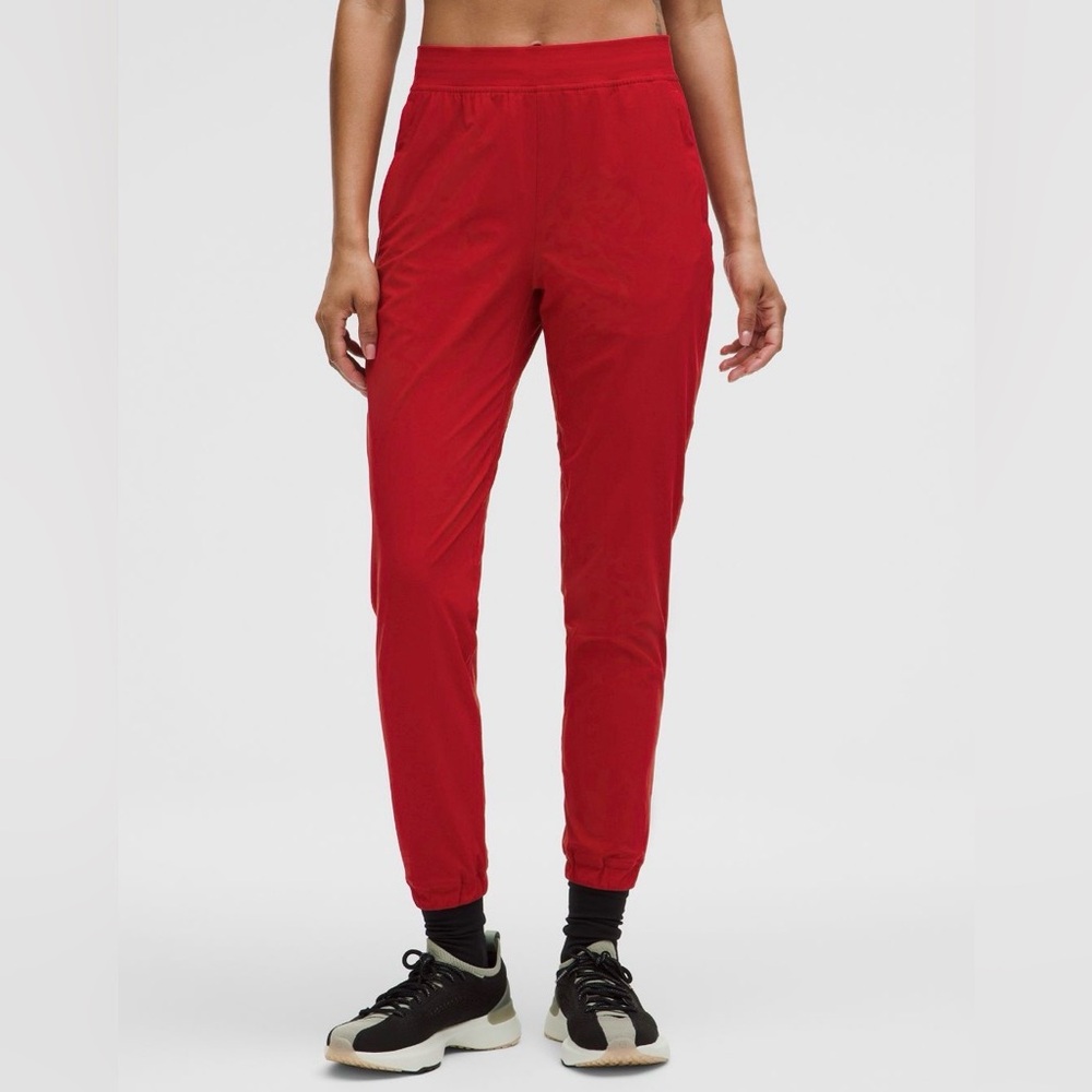 NWOT LULULEMON Adapted State High-Rise Jogger Pants, Red, Size 12